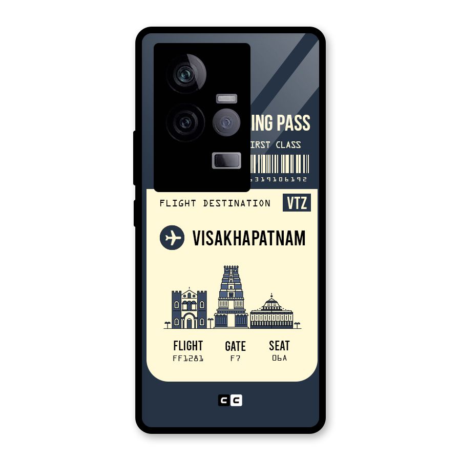 Vishakapatnam Boarding Pass Glass Back Case for Vivo iQOO 11 5G