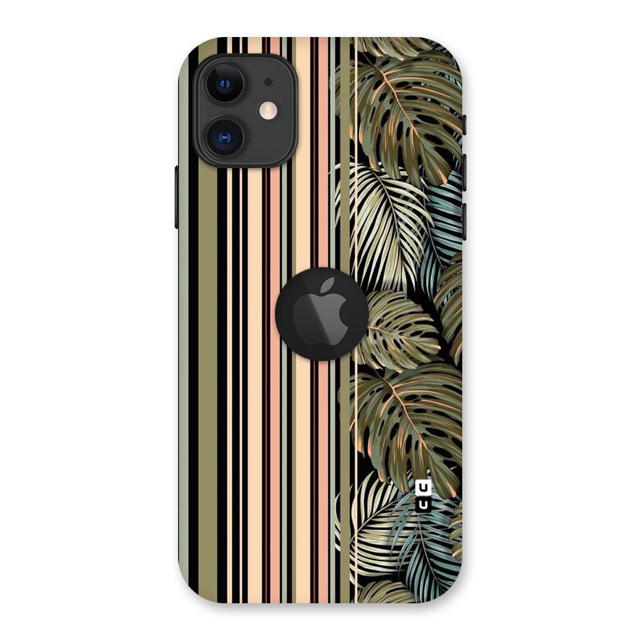 Visual Art Leafs Back Case for iPhone 11 Logo Cut