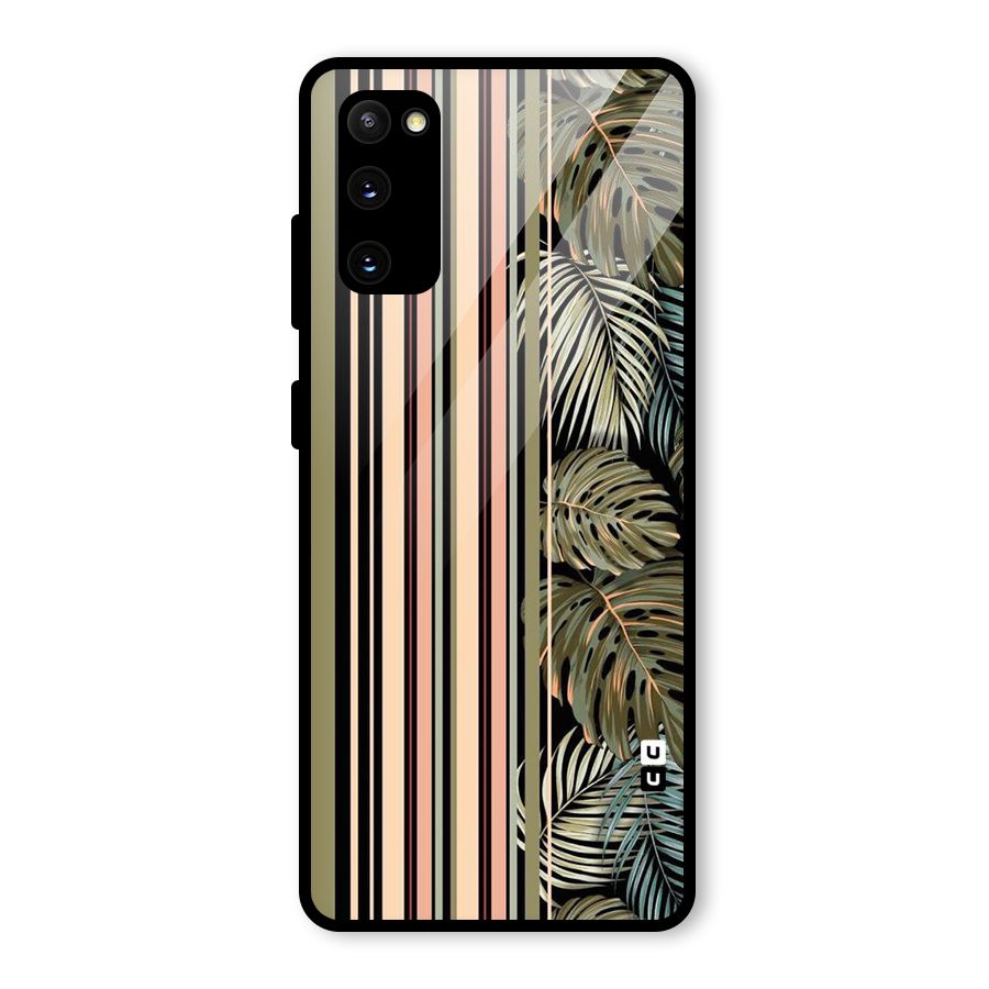 Visual Art Leafs Glass Back Case for Galaxy S20 FE 5G
