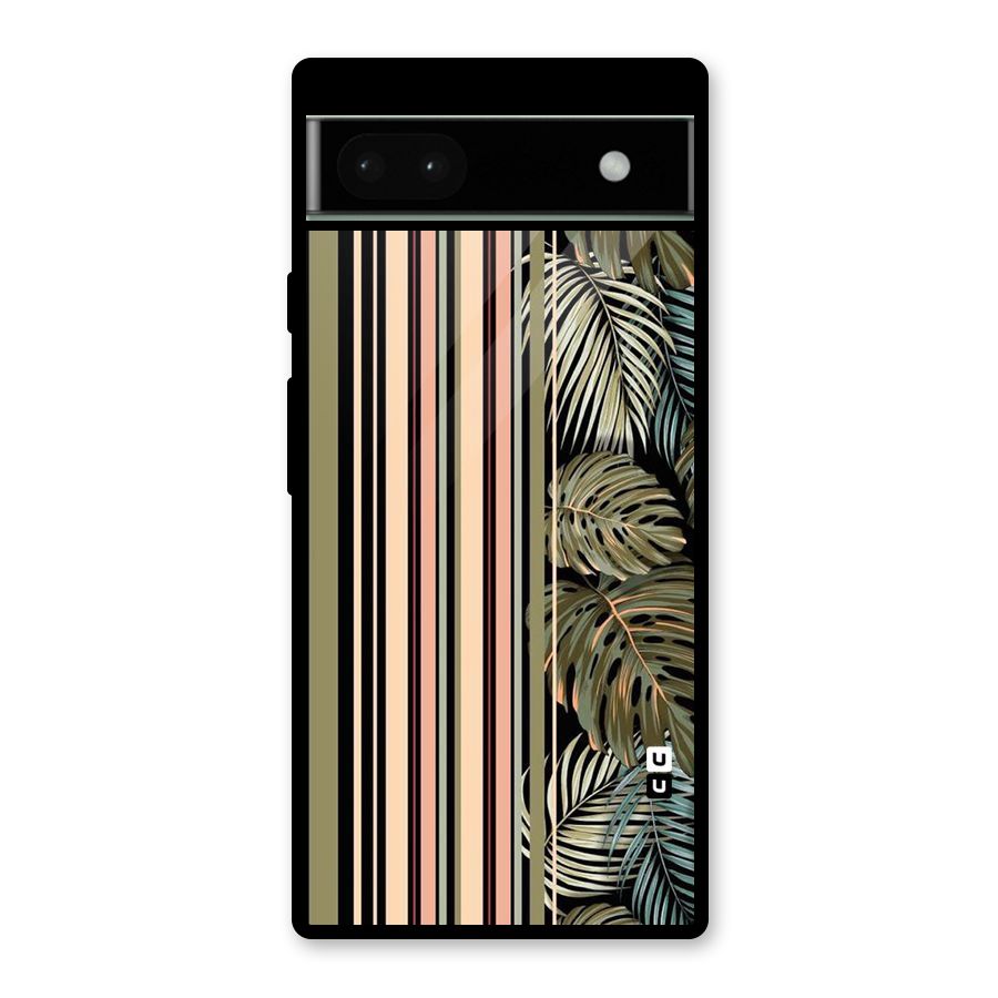 Visual Art Leafs Glass Back Case for Google Pixel 6a