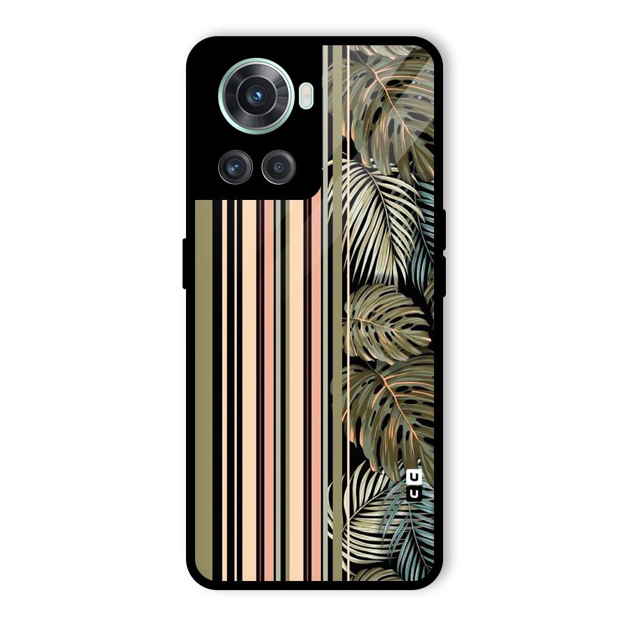 Visual Art Leafs Glass Back Case for OnePlus 10R