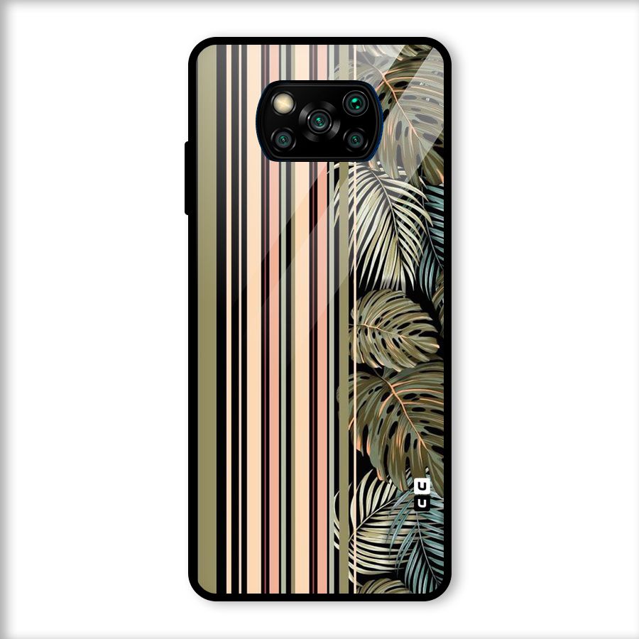 Visual Art Leafs Glass Back Case for Poco X3