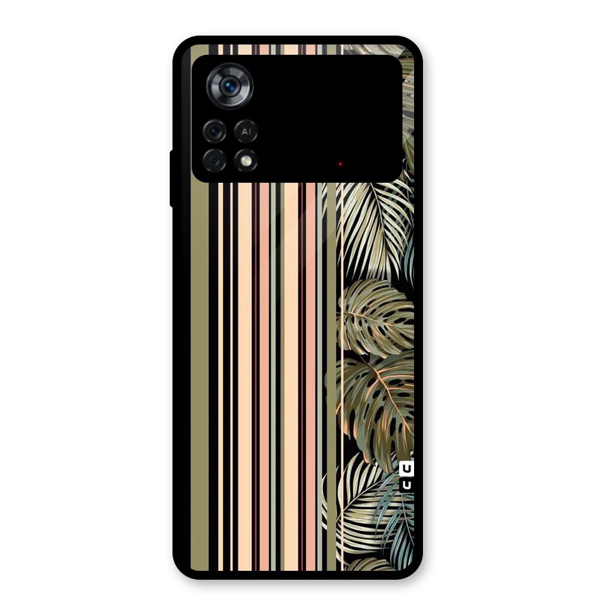 Visual Art Leafs Glass Back Case for Poco X4 Pro 5G