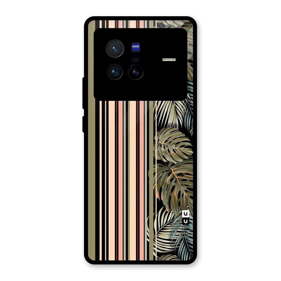 Visual Art Leafs Glass Back Case for Vivo X80