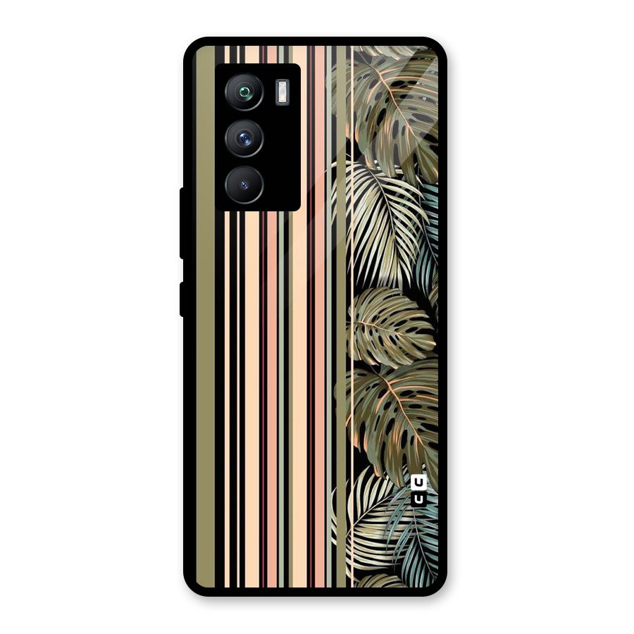 Visual Art Leafs Glass Back Case for Vivo iQOO 9 SE