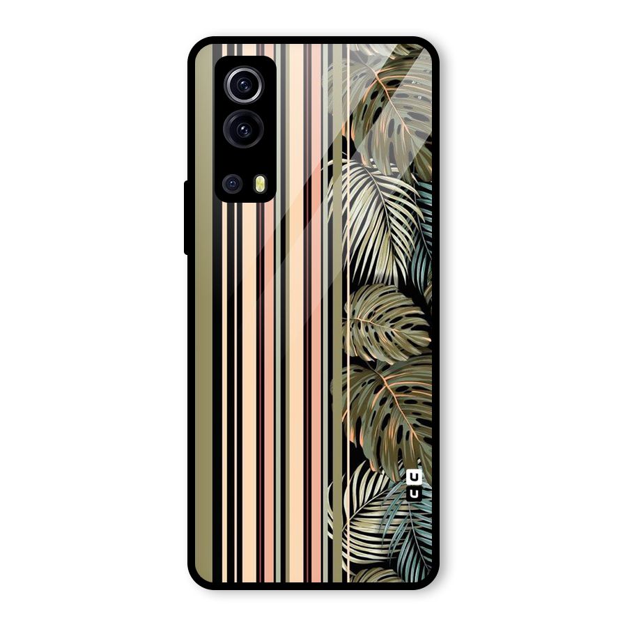 Visual Art Leafs Glass Back Case for Vivo iQOO Z3
