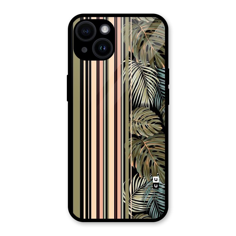 Visual Art Leafs Glass Back Case for iPhone 14