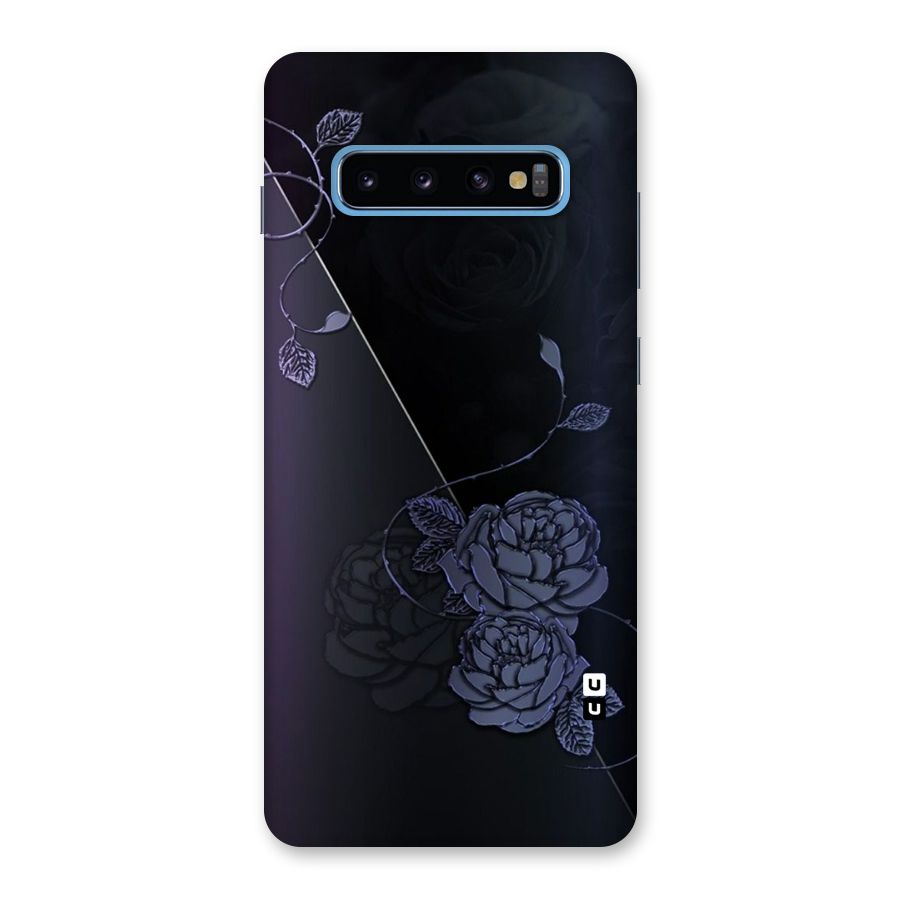 Voilet Floral Design Back Case for Galaxy S10 Plus