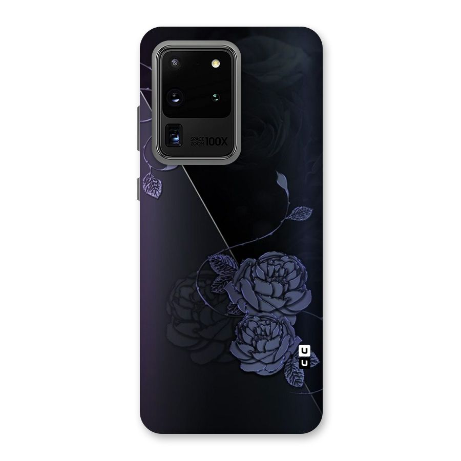 Voilet Floral Design Back Case for Galaxy S20 Ultra
