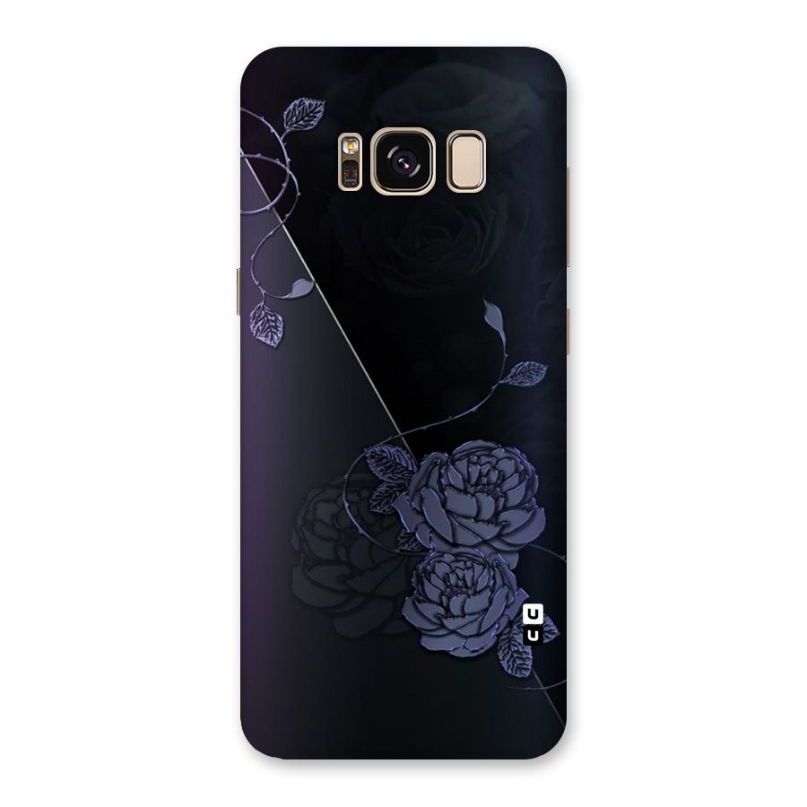 Voilet Floral Design Back Case for Galaxy S8