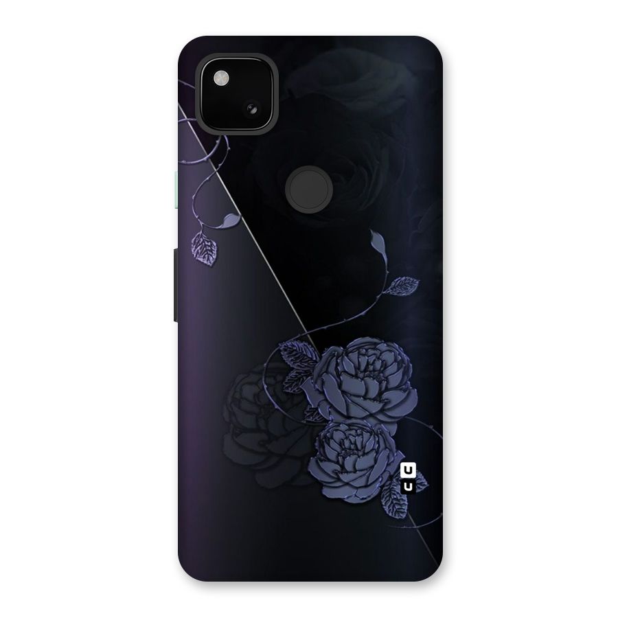 Voilet Floral Design Back Case for Google Pixel 4a