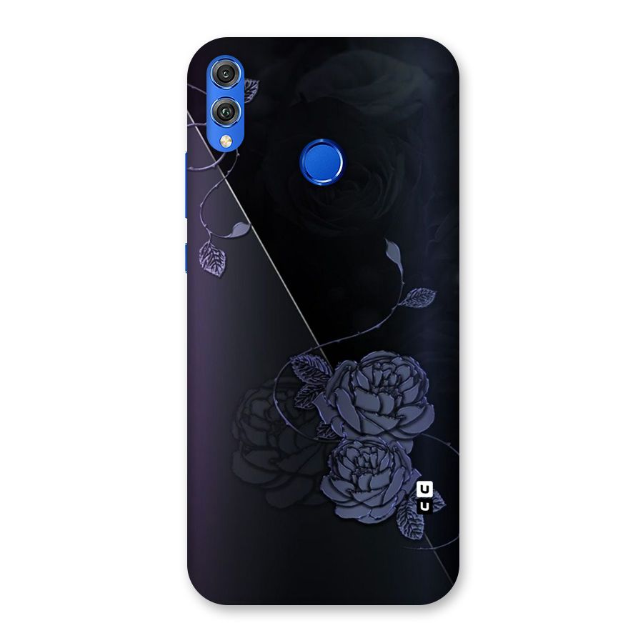 Voilet Floral Design Back Case for Honor 8X