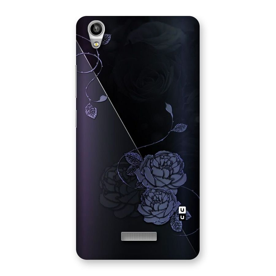 Voilet Floral Design Back Case for Lava-Pixel-V1