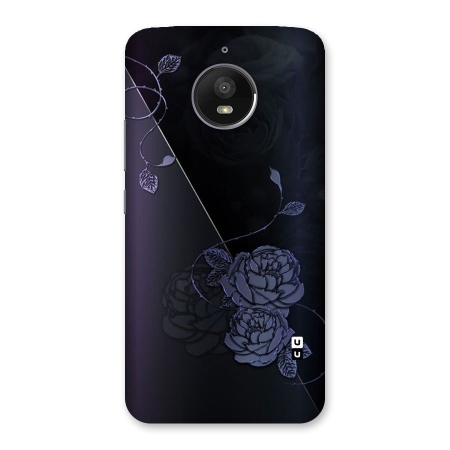 Voilet Floral Design Back Case for Moto E4 Plus