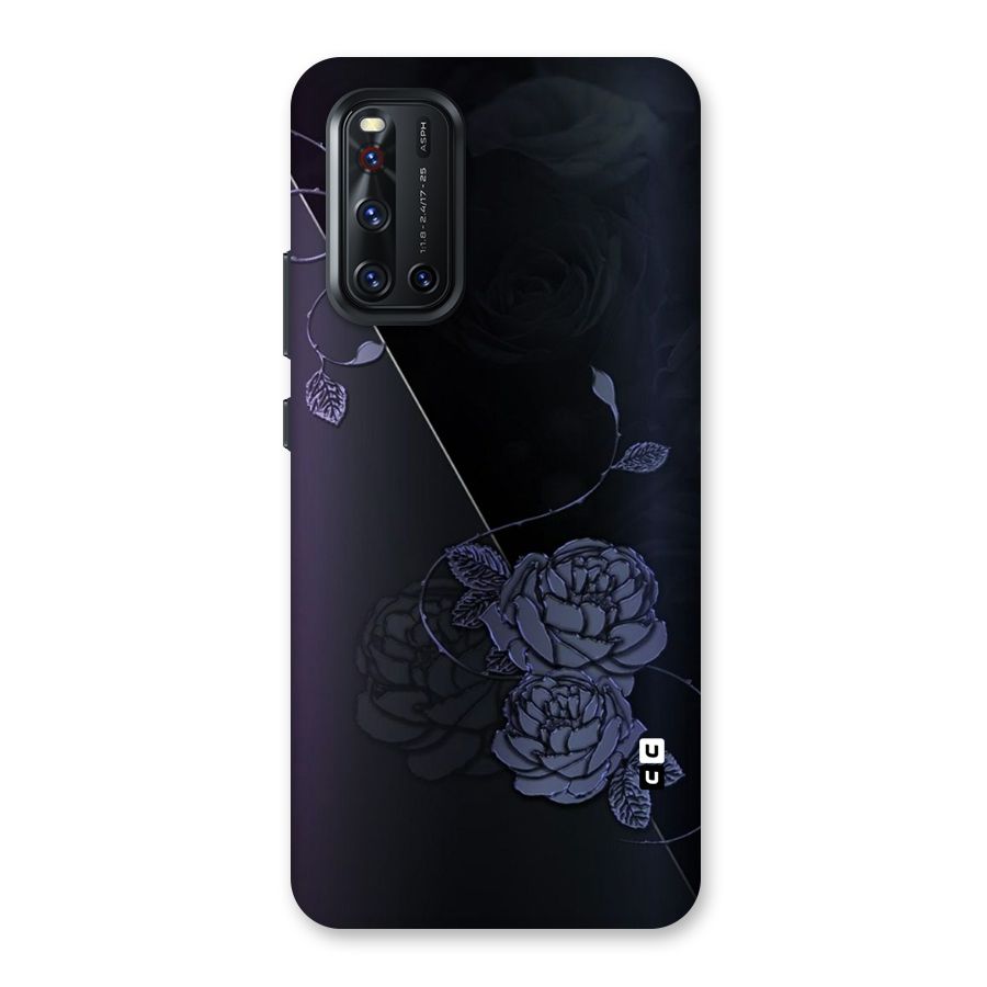 Voilet Floral Design Back Case for Vivo V19