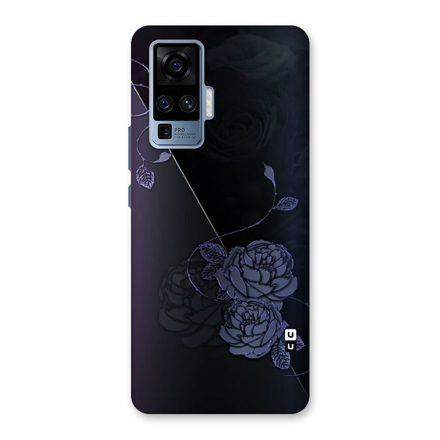 Voilet Floral Design Back Case for Vivo X50 Pro