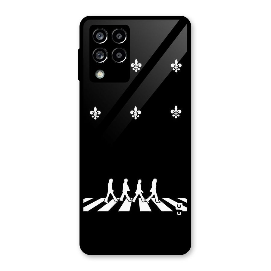 Walking Four Glass Back Case for Galaxy M53 5G