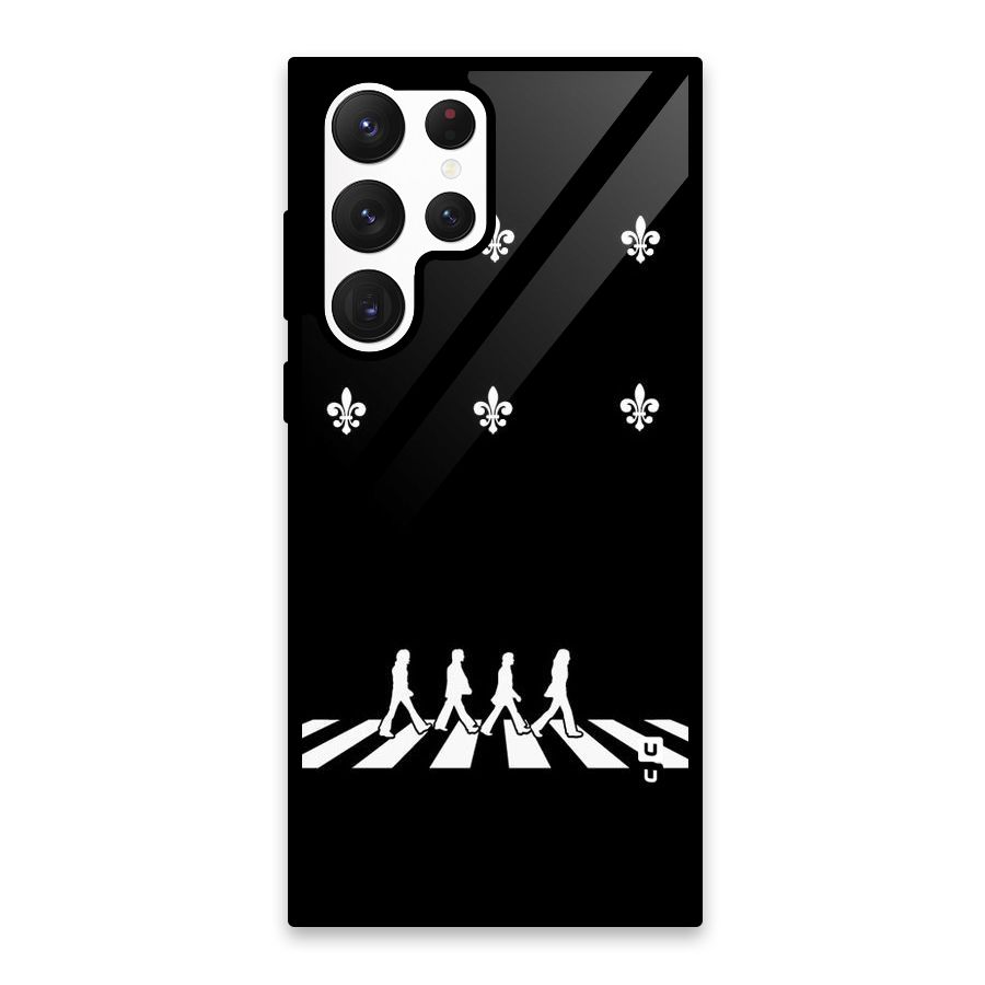 Walking Four Glass Back Case for Galaxy S22 Ultra 5G
