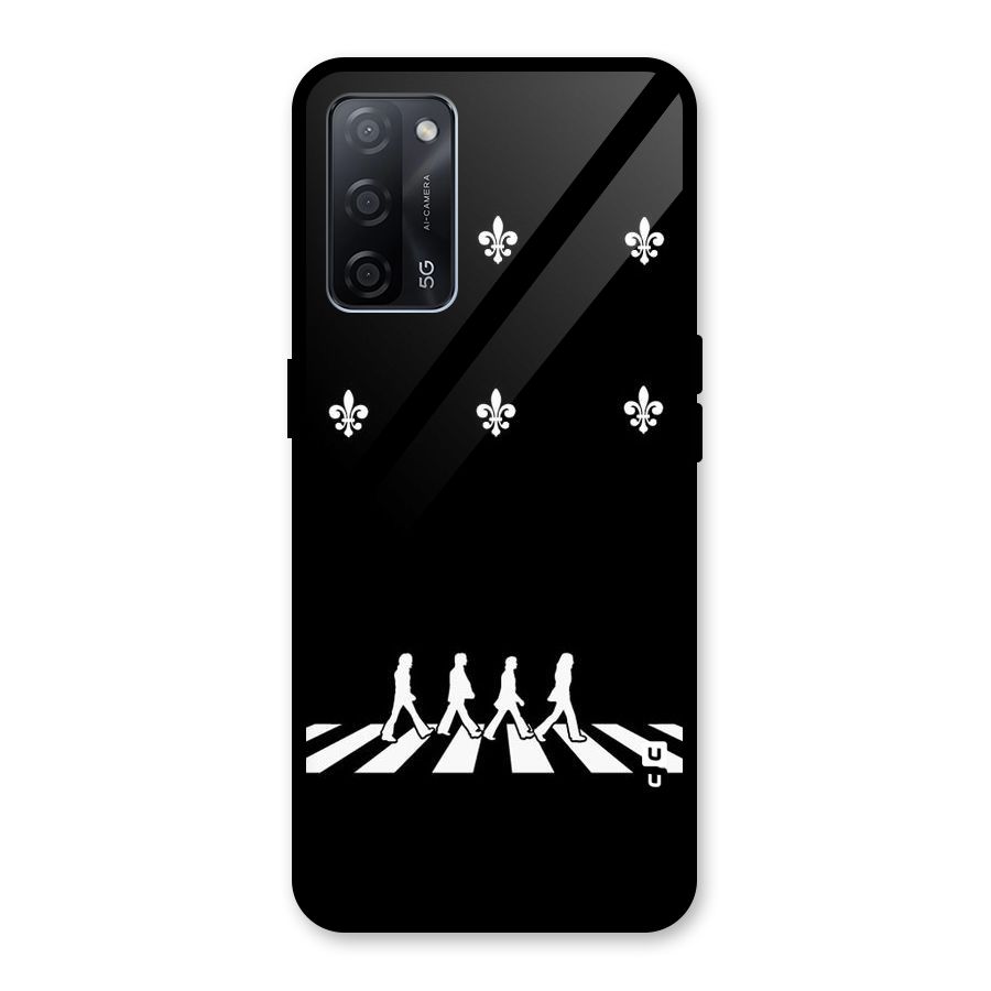 Walking Four Glass Back Case for Oppo A53s 5G
