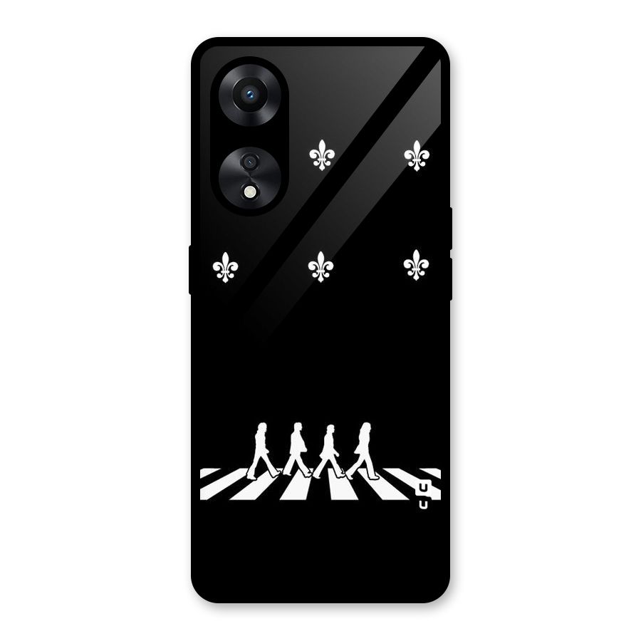 Walking Four Glass Back Case for Oppo A78