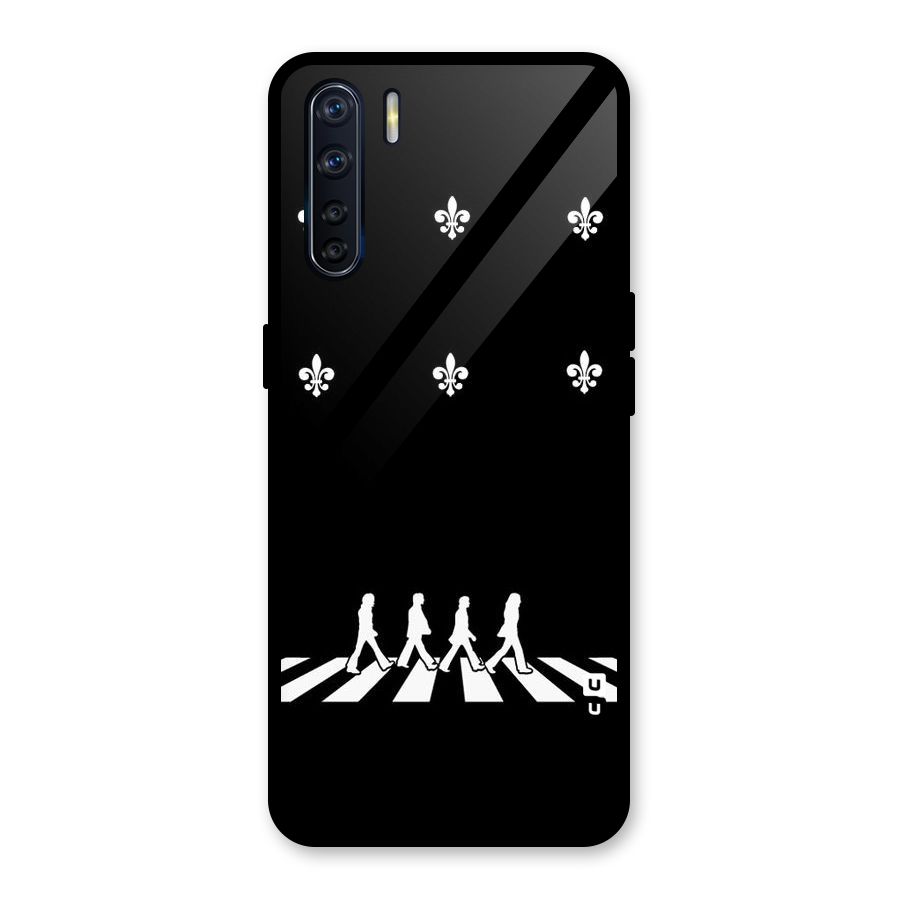 Walking Four Glass Back Case for Oppo F15