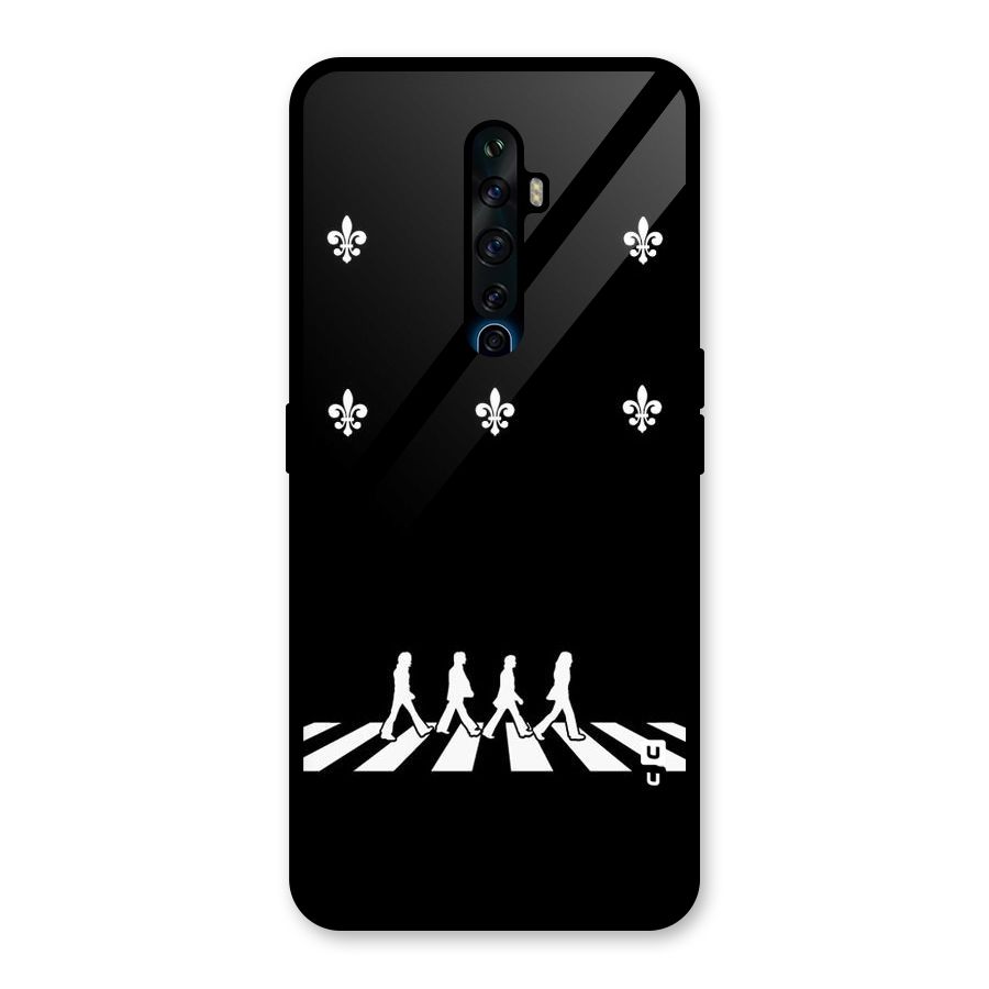 Walking Four Glass Back Case for Oppo Reno2 F