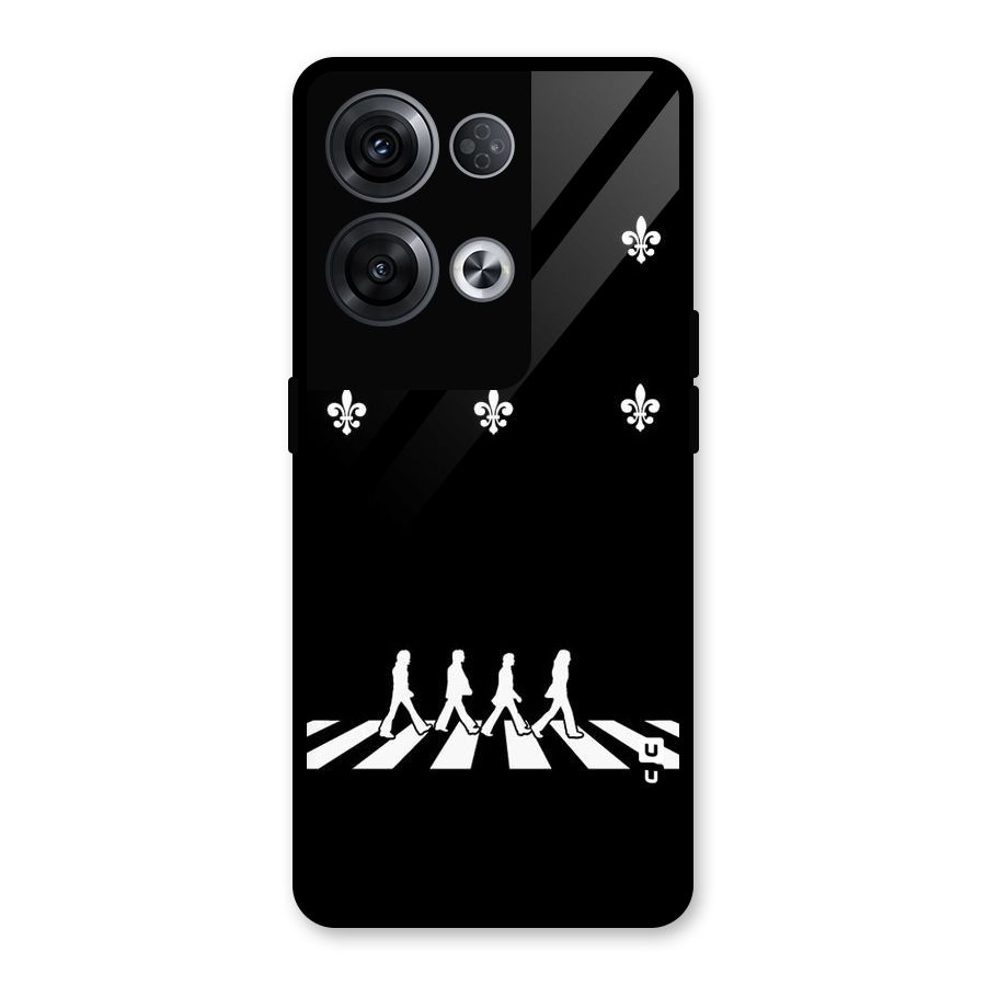 Walking Four Glass Back Case for Oppo Reno8 Pro 5G
