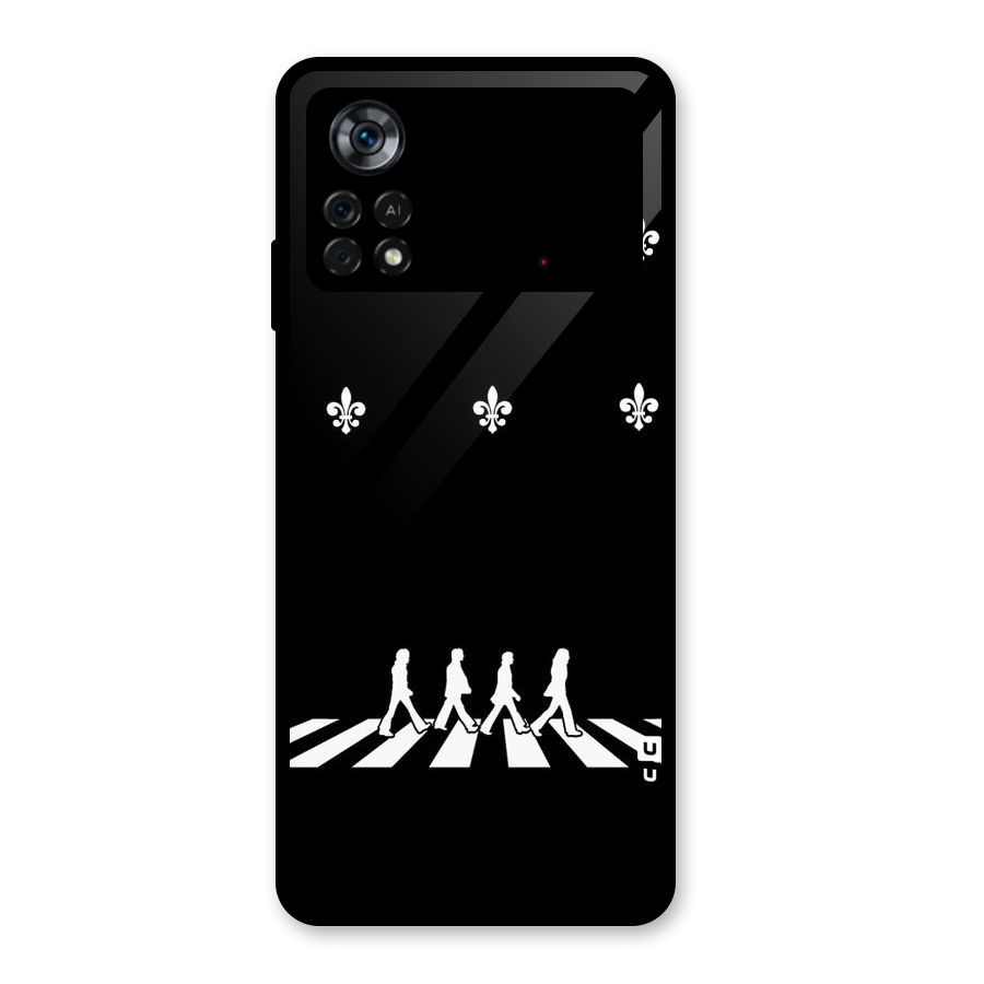 Walking Four Glass Back Case for Poco X4 Pro 5G