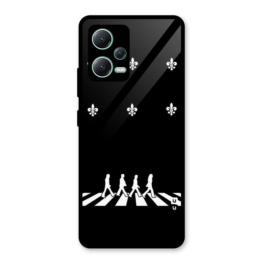 Walking Four Glass Back Case for Redmi Note 12 5G