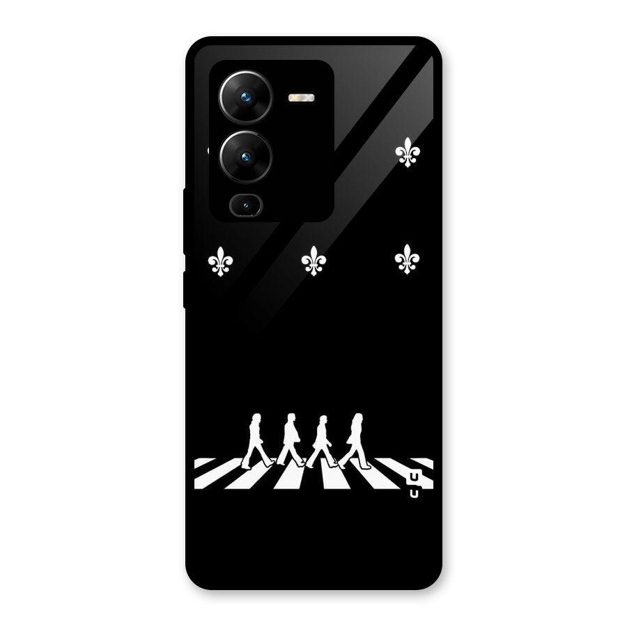 Walking Four Glass Back Case for Vivo V25 Pro