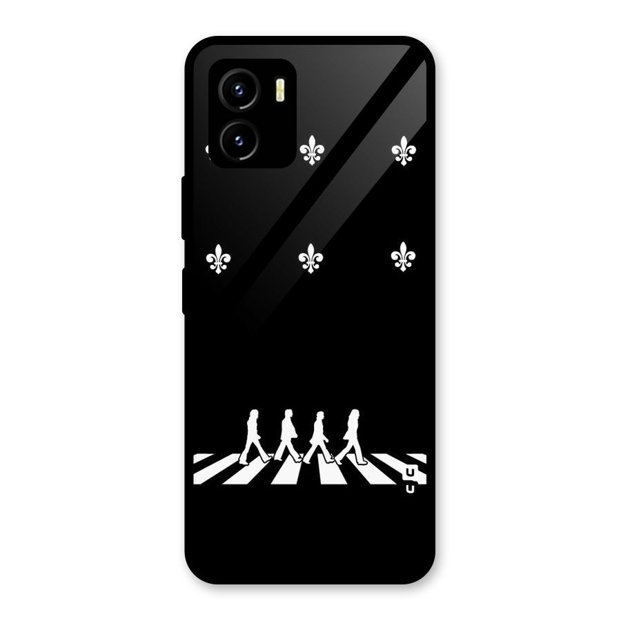 Walking Four Glass Back Case for Vivo Y15s