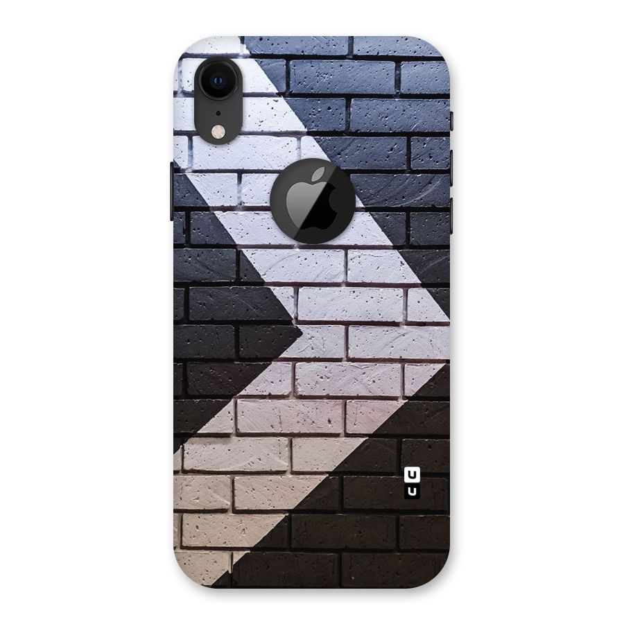 Wall Arrow Design Back Case for iPhone XR Logo Cut