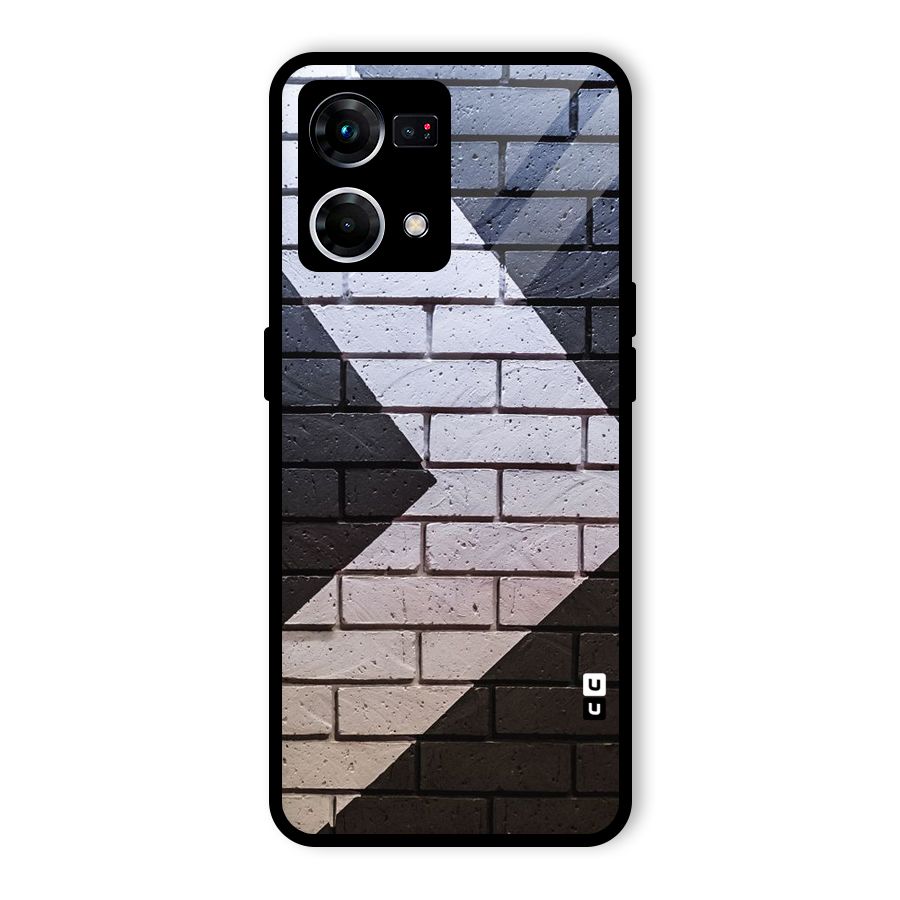 Wall Arrow Design Glass Back Case for Oppo F21 Pro 4G