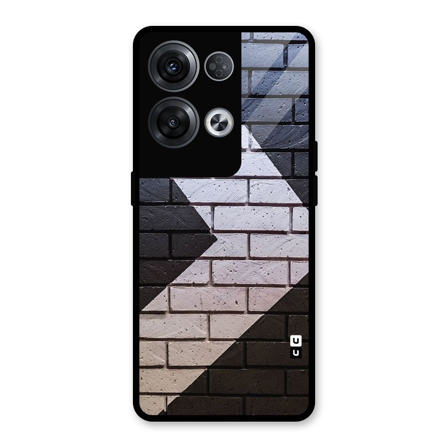 Wall Arrow Design Glass Back Case for Oppo Reno8 Pro 5G