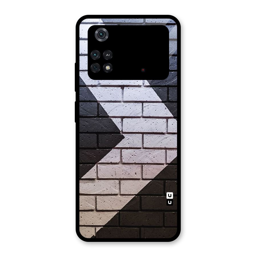 Wall Arrow Design Glass Back Case for Poco M4 Pro 4G