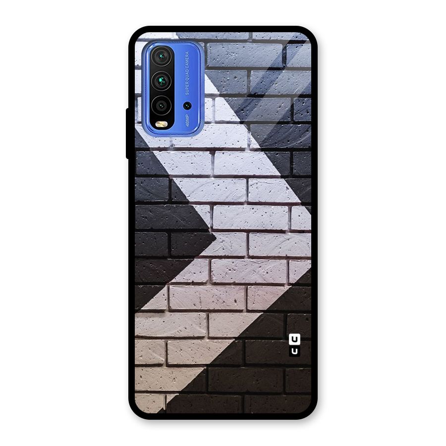 Wall Arrow Design Glass Back Case for Redmi 9 Power