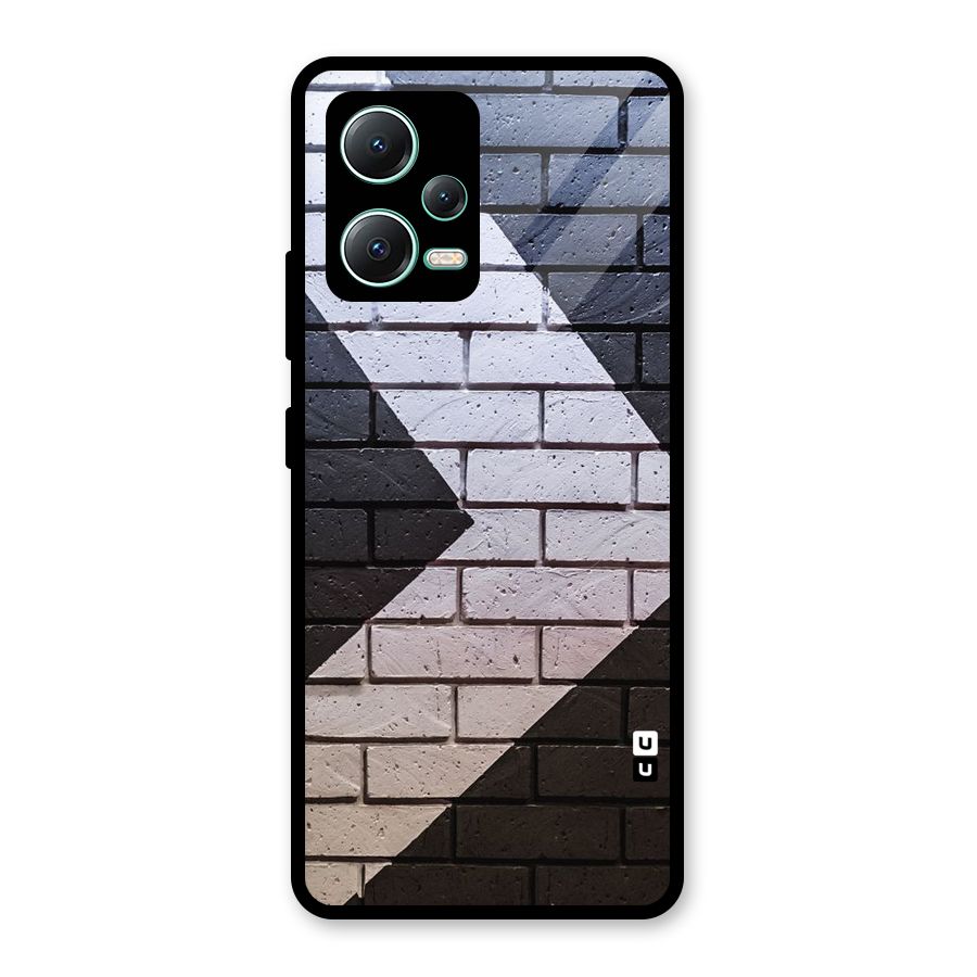 Wall Arrow Design Glass Back Case for Redmi Note 12 5G