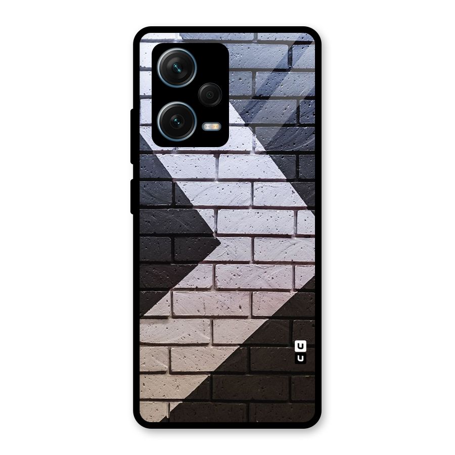 Wall Arrow Design Glass Back Case for Redmi Note 12 Pro Plus 5G