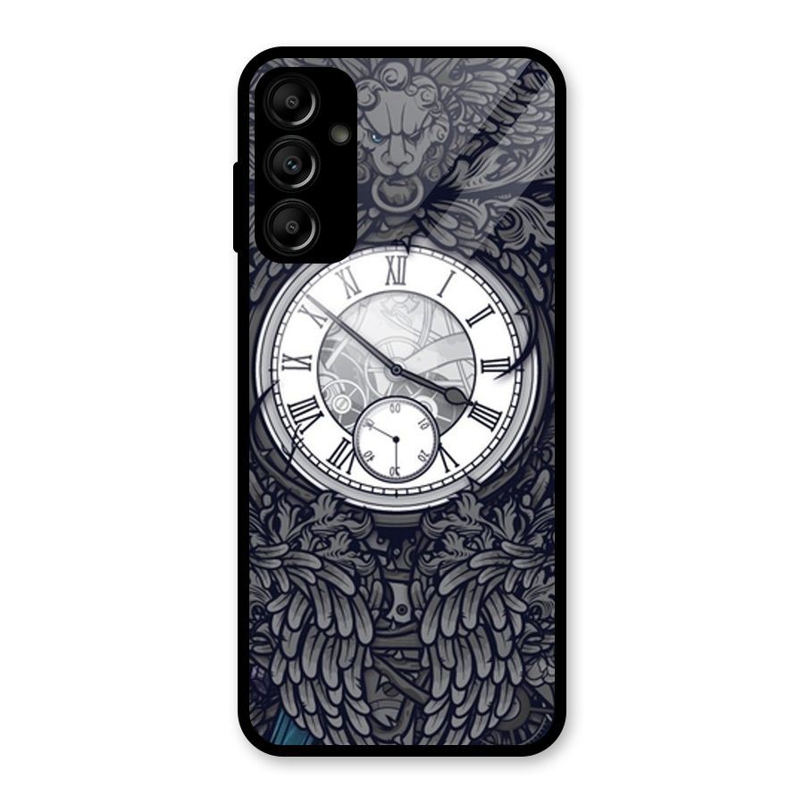 Wall Clock Glass Back Case for Galaxy A14 5G