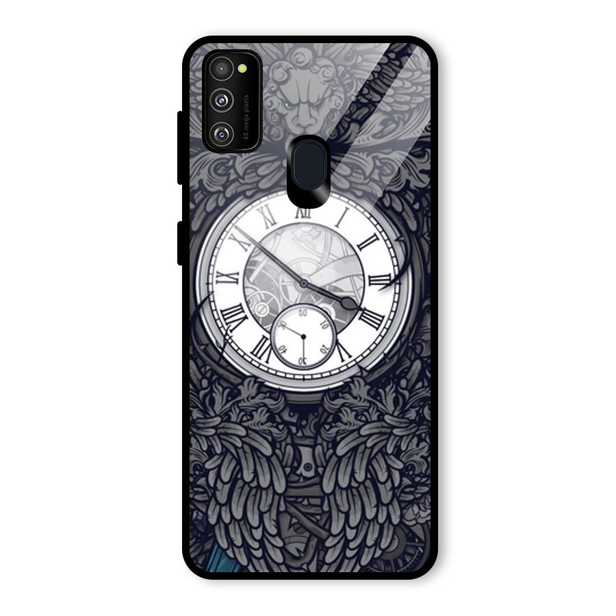 Wall Clock Glass Back Case for Galaxy M30s