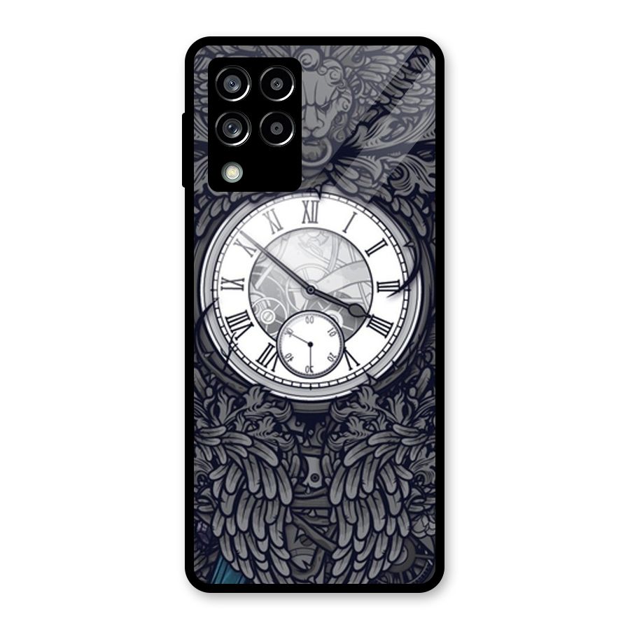 Wall Clock Glass Back Case for Galaxy M53 5G