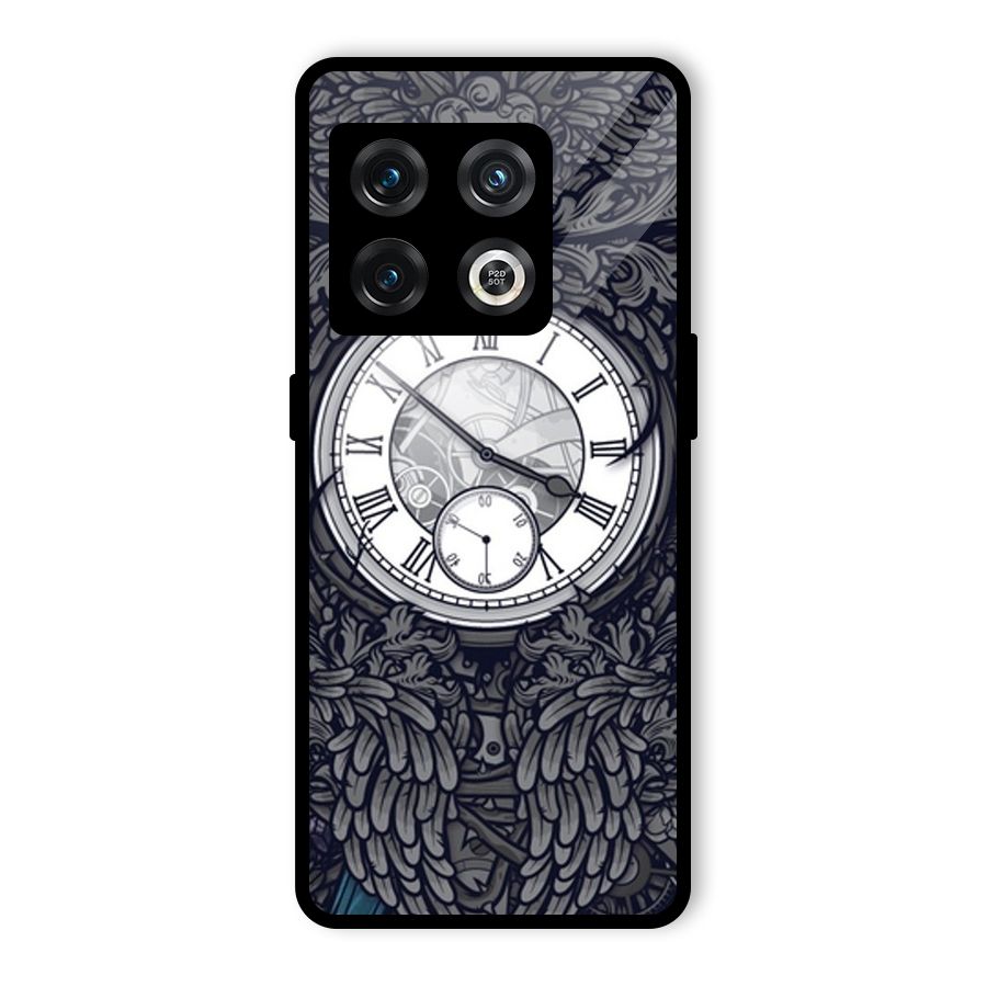 Wall Clock Glass Back Case for OnePlus 10 Pro 5G