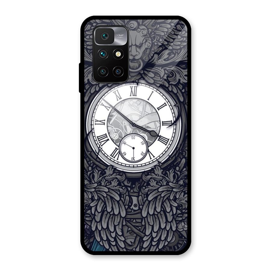 Wall Clock Glass Back Case for Redmi 10 Prime