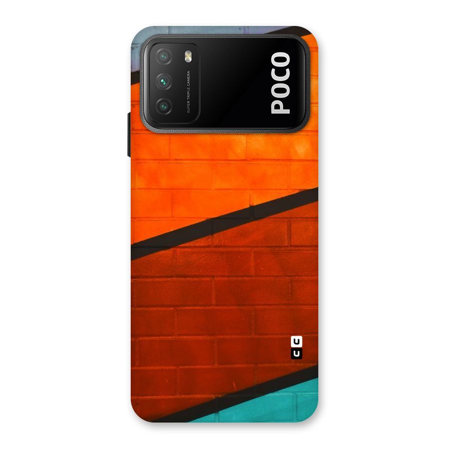 Wall Diagonal Stripes Back Case for Poco M3