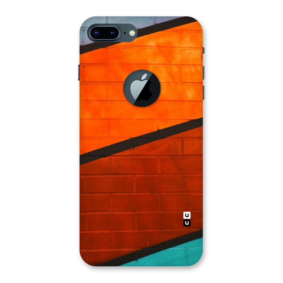 Wall Diagonal Stripes Back Case for iPhone 7 Plus Logo Cut