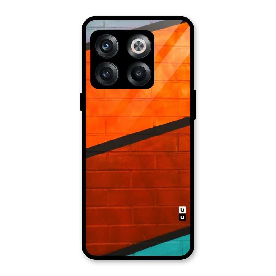 Wall Diagonal Stripes Glass Back Case for OnePlus 10T