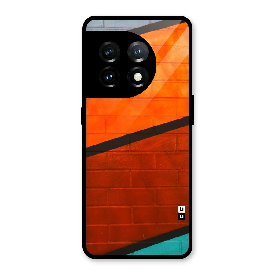 Wall Diagonal Stripes Glass Back Case for OnePlus 11