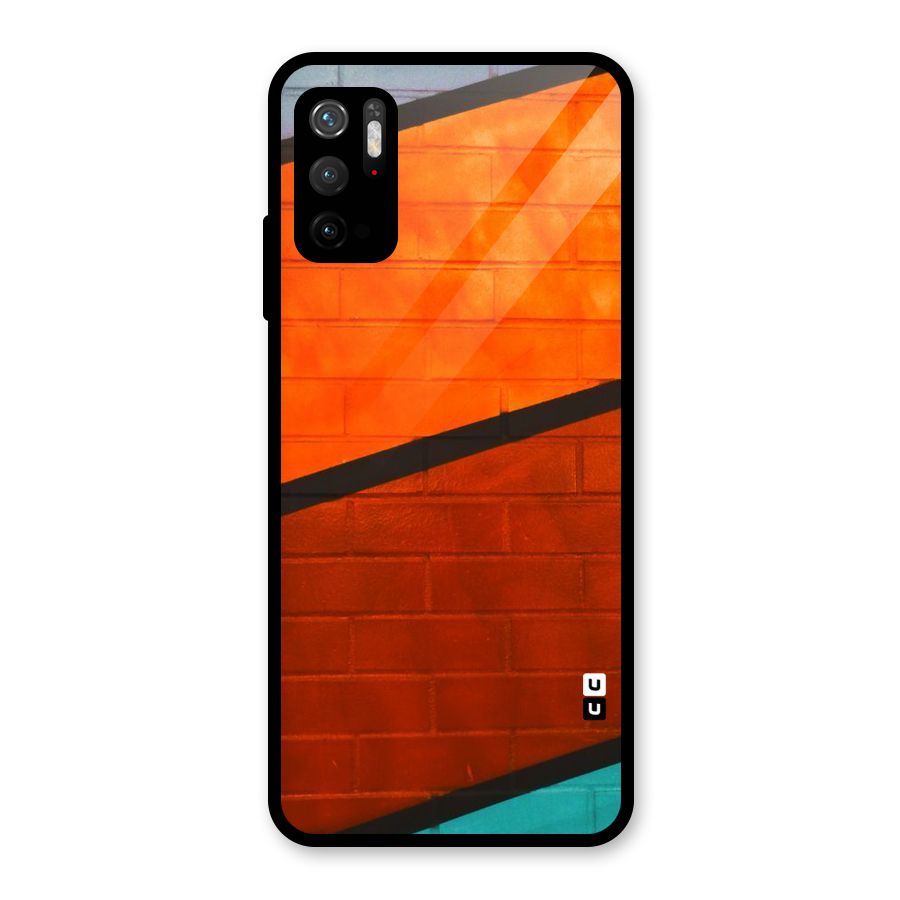 Wall Diagonal Stripes Glass Back Case for Poco M3 Pro 5G