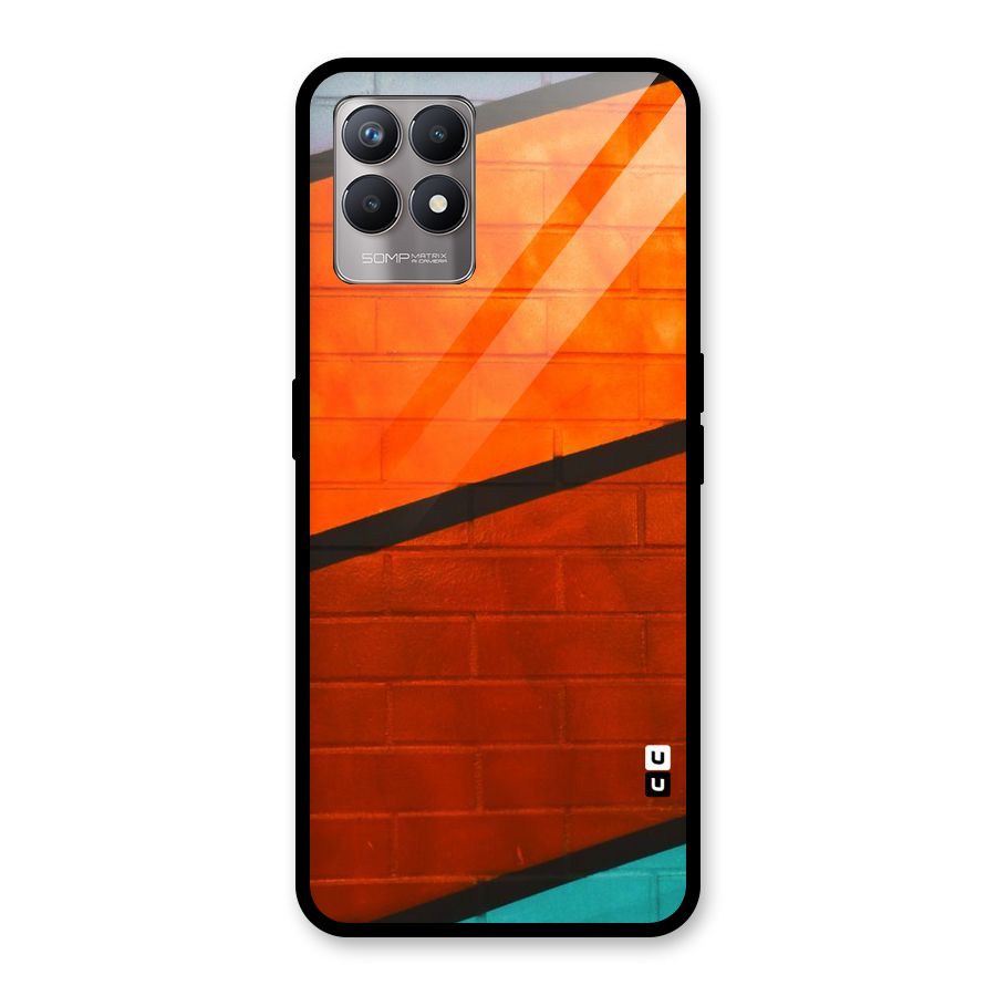Wall Diagonal Stripes Glass Back Case for Realme Narzo 50