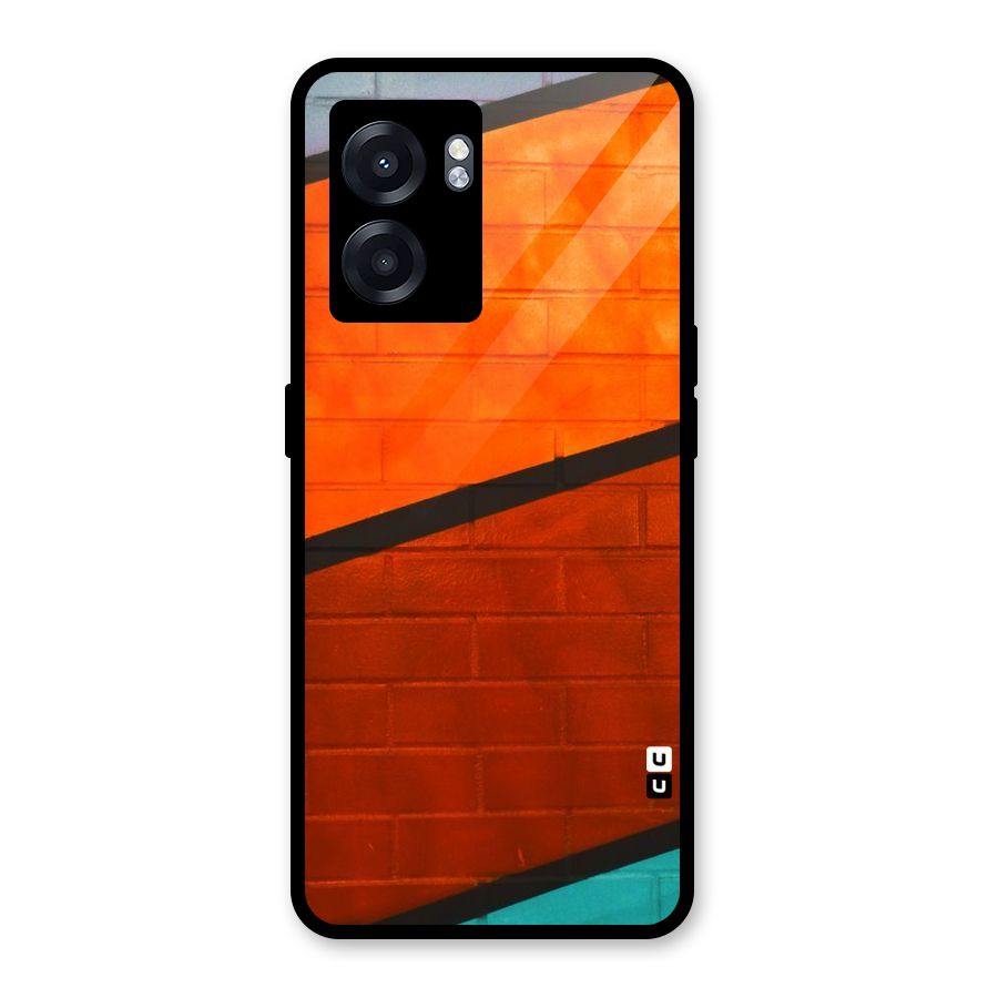 Wall Diagonal Stripes Glass Back Case for Realme Narzo 50 5G